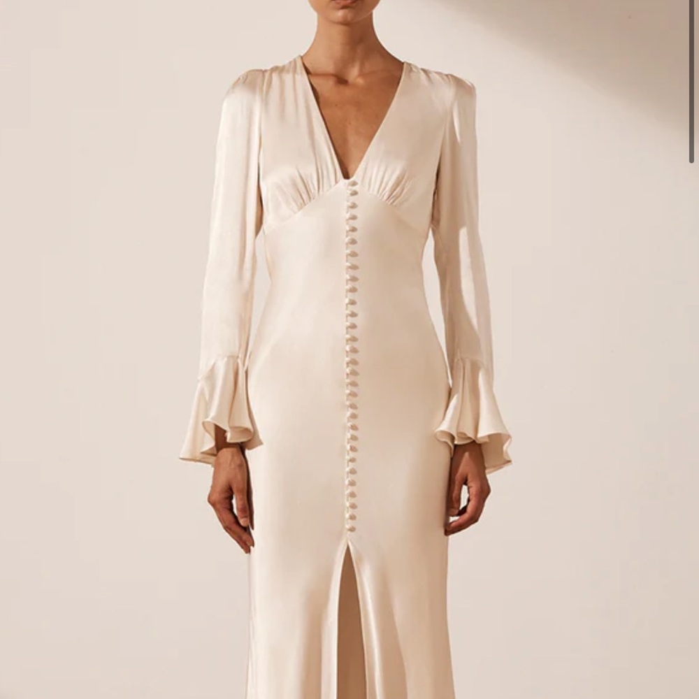 Shona Joy La Lune Frill Cuff Midi Bias
